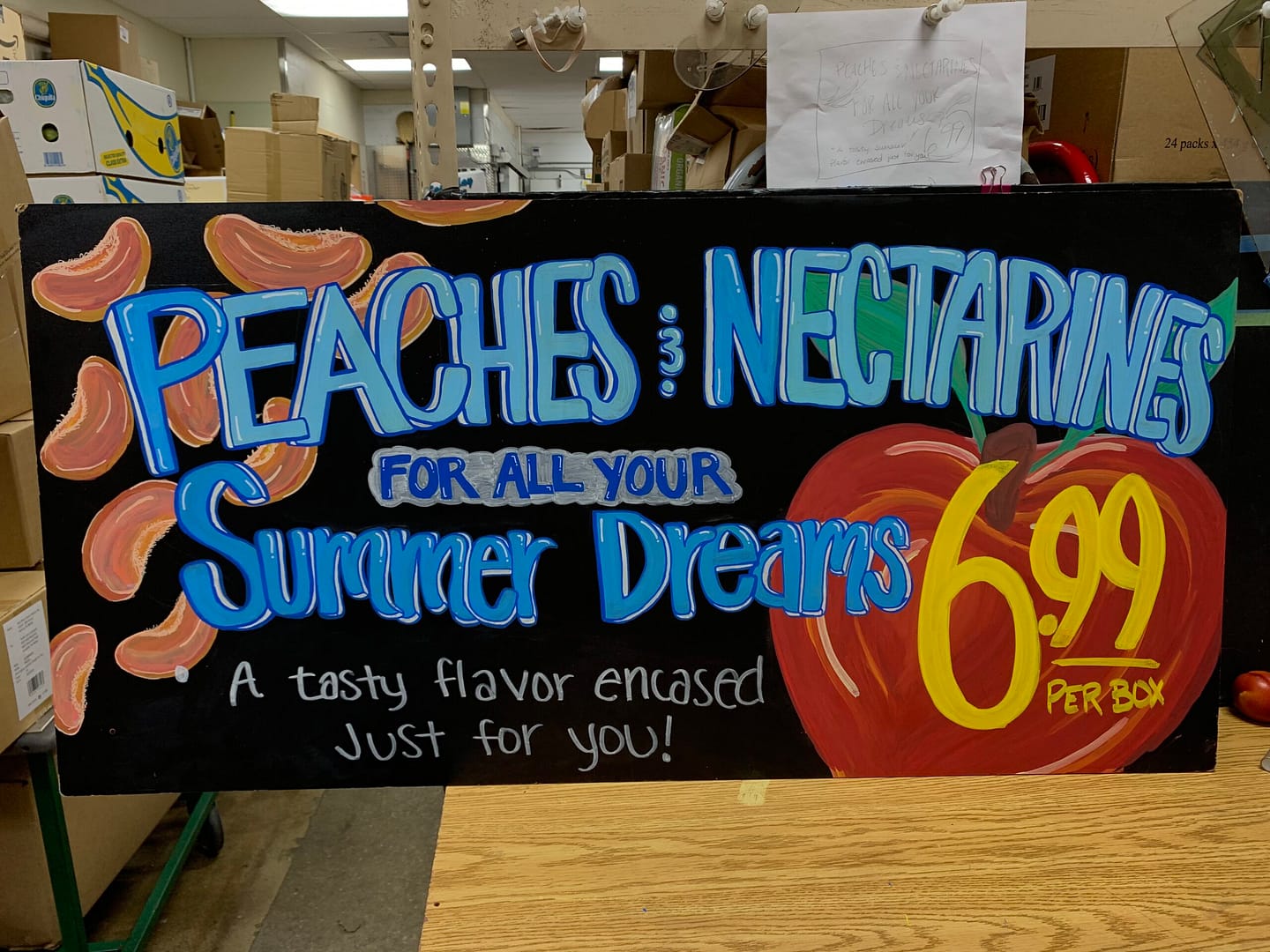 Peaches & Nectarines Chalkboard